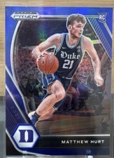 MATTHEW HURT #34 2021-22 Prizm Draft Picks TRUE BLUE PRIZM Serial #146/199 DUKE