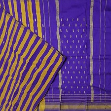 Vintage Blue Sarees 100 Pure Silk Zari Handwoven Traditional Sari 5YD Fabric