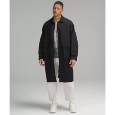 Lululemon LAB Oversized Long Coat Jacket Black BLK Men's Size M NWT