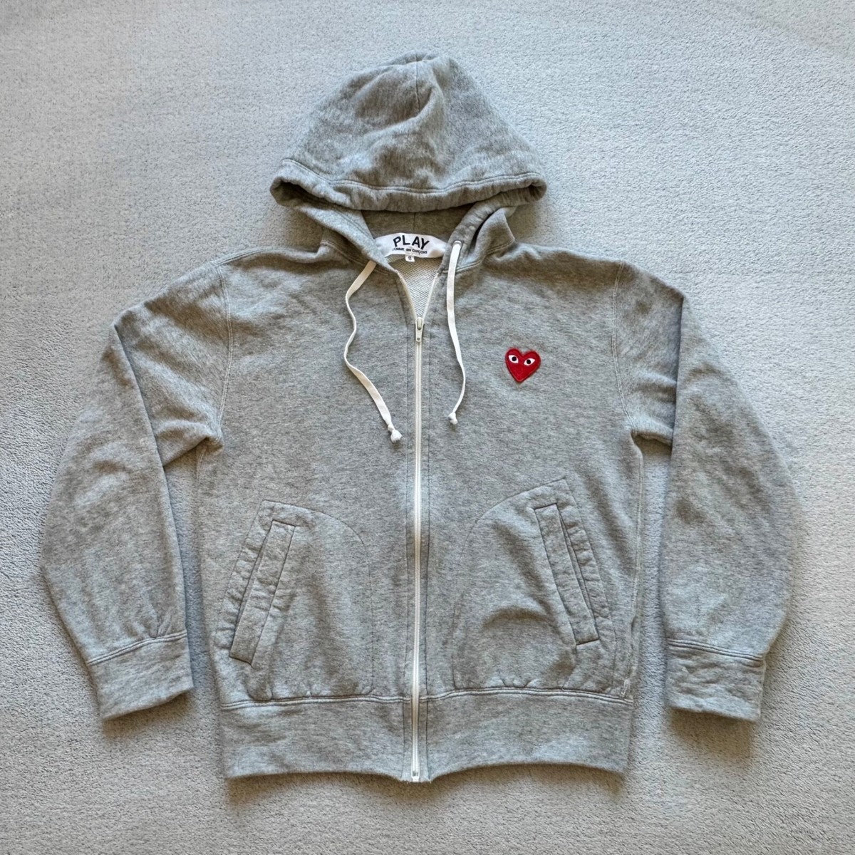 Comme Des Garcons CDG Play Hoodie Hooded Zip Sweatshirt 5 Comme Des Garcons CDG Play Hoodie Hooded Zip Sweatshirt 5