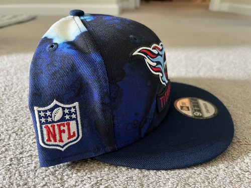 New Era 9FIFTY Tennessee Titans NFL Ink Dye Blue Sideline Snapback Hat Men New - Picture 2 of 5