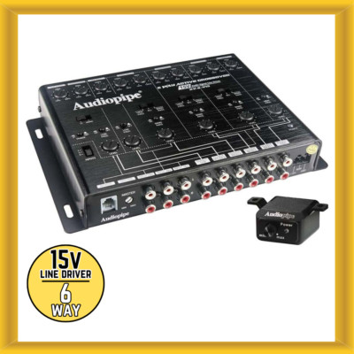 Audiopipe XV-6-V15 6-way Active Crossover 15V Audio Signal Line Driver