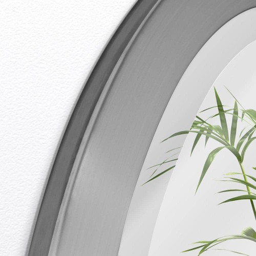 Deco Mirror Bathroom Vanity Mirror 23" x 29" Beveled Edge Metal Brushed Nickel - Picture 6 of 6