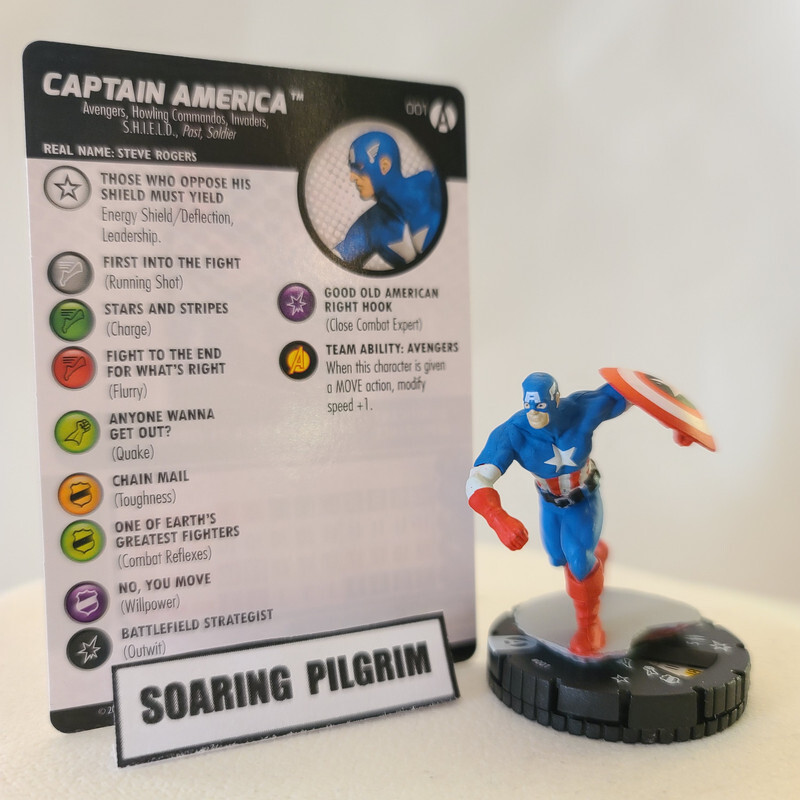 Marvel Heroclix CAPTAIN AMERICA - 001 COMMON Avengers