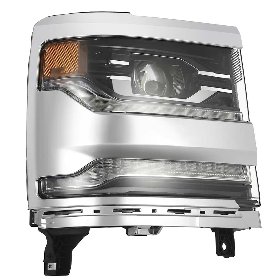 Fit 2016-2019 Chevy Silverado 1500 Full LED Headlight Passenger Right Side RH Foto 2 de 4