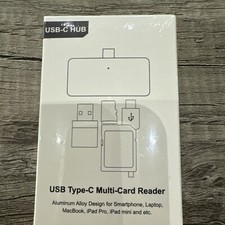 USB C Hub, USB C Docking Station with USB C to 2 Slots SD/Micro SD Memory Card