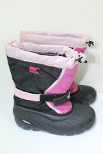 Sorel Youth Pink Black Snow Boot LIned Size 3 Style NY1810-589 Winter