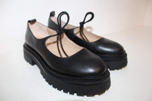 Steve Madden Landon Platform Mary Janes Black Leather Sz 8 M - Picture 2 of 14
