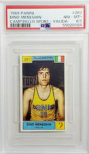 1969 Panini Campioni Dello Sport Dino Meneghin Rookie RC PSA 8.5 Valida Italy