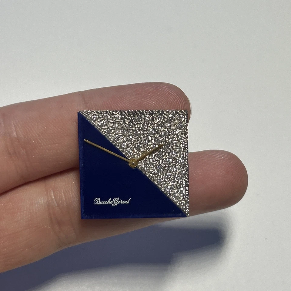 Esfera de lapislázuli BUECHE-GIROD de colección con diamantes 17J 5adj Swiss F.P. Cal 21 Foto 2 de 4