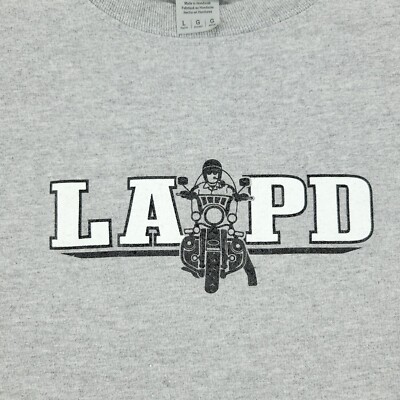 LAPD Gear Shirt Boy Large Gray Los Angeles Police Department