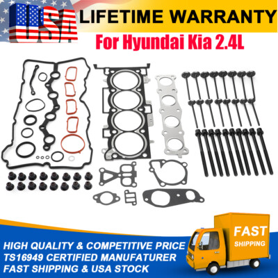 Head Gasket Set w/Bolts For 2010-2015 Hyundai Sonata Kia Optima 2.4L