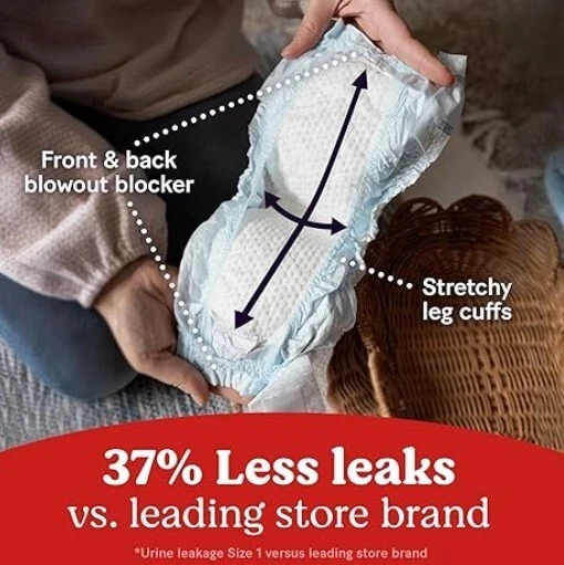 Pañales para recién nacidos Huggies, pañales para bebés Little Snugglers, talla prematura Foto 3 de 4