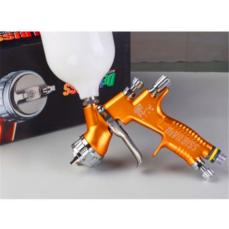 Devilbiss GTI PRO LITE 1.3mm TE20 Gold Nozzle Tool Pistol Spray Gun Paint Cars