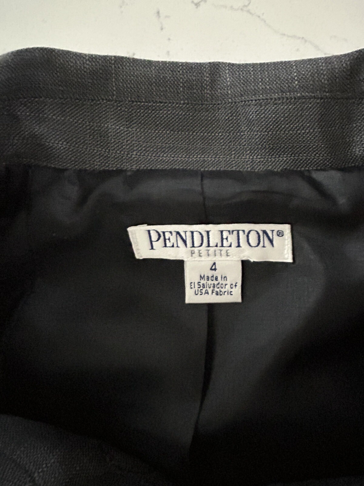 Pendleton Petite Size 4 100% Virgin Wool Gray Bla… - image 3