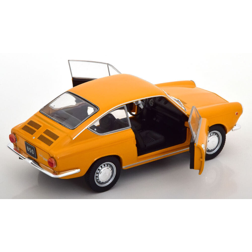 FIAT 850 COUPE 1965 YELLOW 1:24 Whitebox Auto Stradali Die Cast Modellino - Imagen 2 de 4