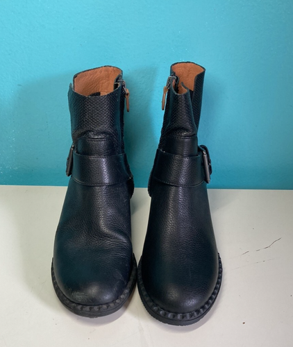 Gentle Souls Kenneth Cole Womens Size 8.5 Binta Moto Bootie Boot Black Leather - Picture 3 of 11