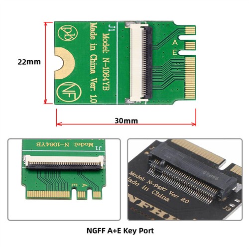 CY Mini PCI-E PCI Express & NGFF A+E Key to SATA 3.0 Four Ports Adapter Cable - Picture 4 of 10