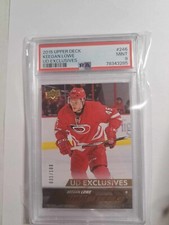 2015-16 Upper Deck Exclusives #246 Keegan Lowe Young Guns RC PSA 9