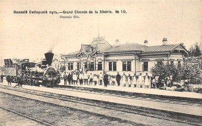 Cpa Russie Representant Un Train De La Russie Travailleurs Chemin De Fer
