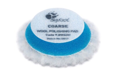 RUPES Blue Coarse Wool Polishing Pads 30-45mm / 1.18-1.77 inch, 4 pc (9.BW40H/4)