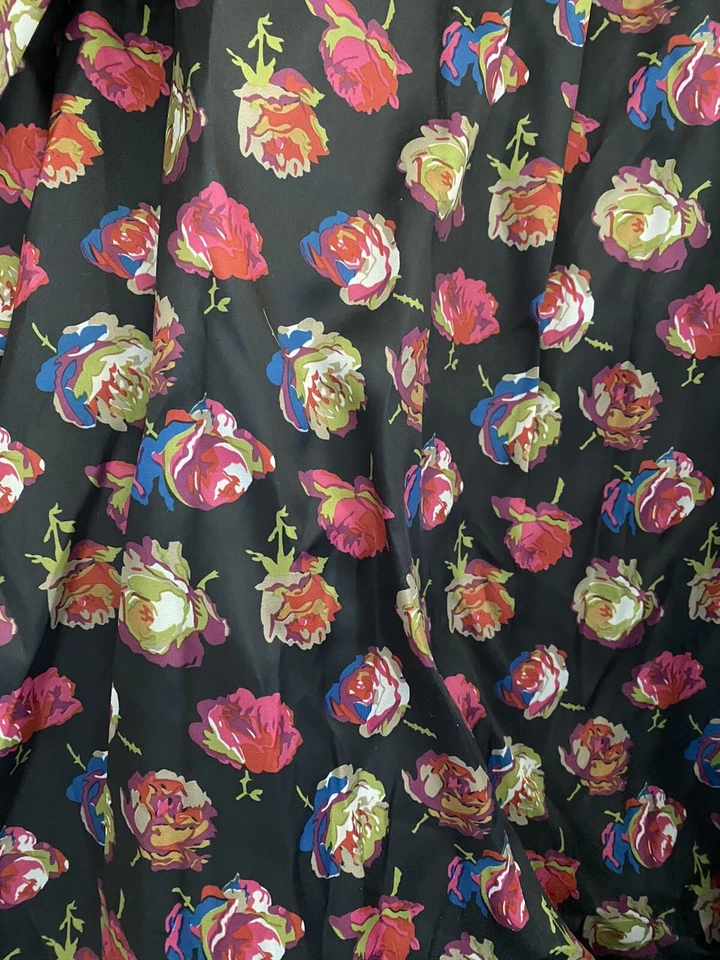 *NUEVO CON ETIQUETAS* ABRIGO DE LANA BETSY JOHNSON con IMPRESIONANTE FORRO FLORAL Foto 2 de 3