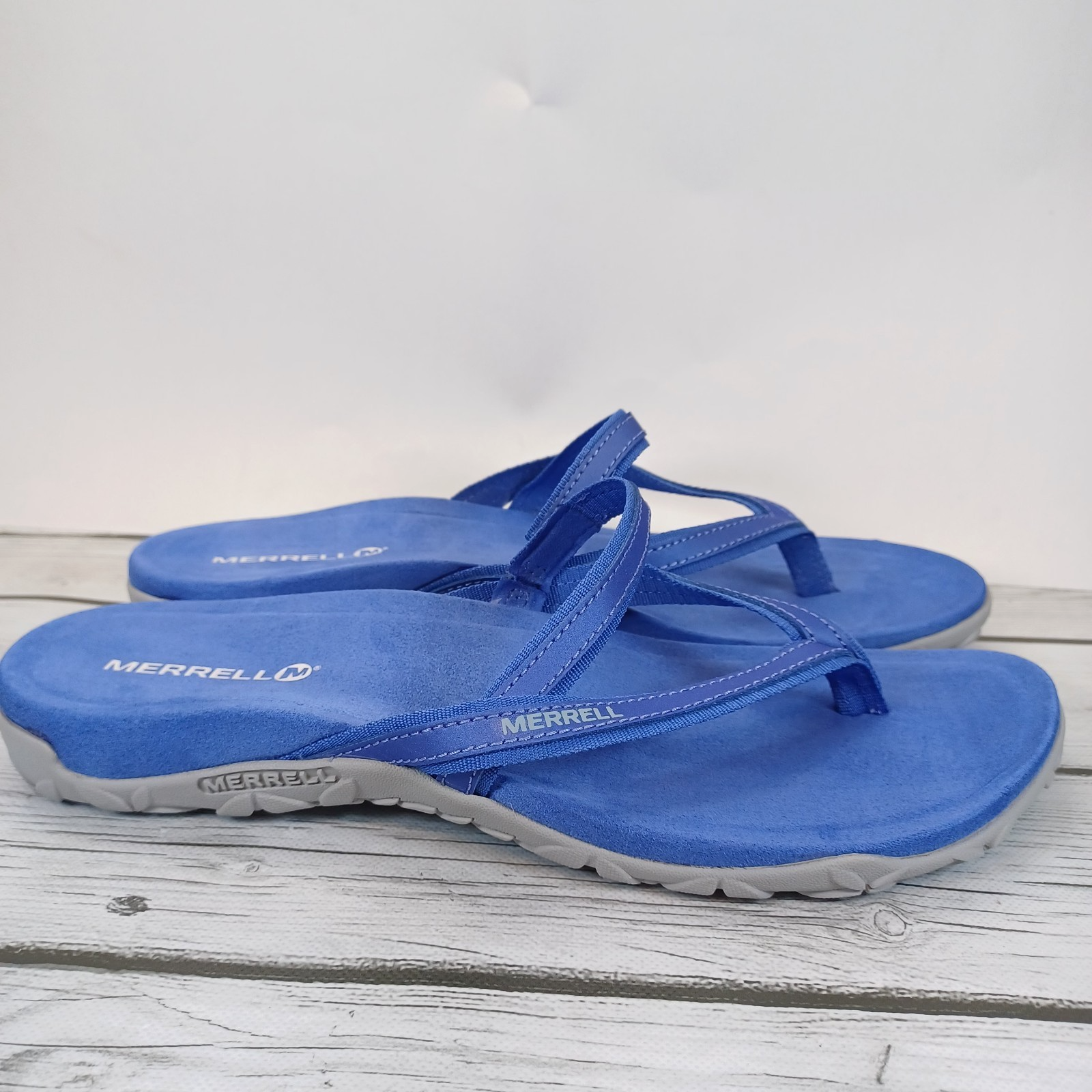 Merrell Baja Blu Ari Sandali Donna 11 Slip On Cinturini Comodi Selezione Grip