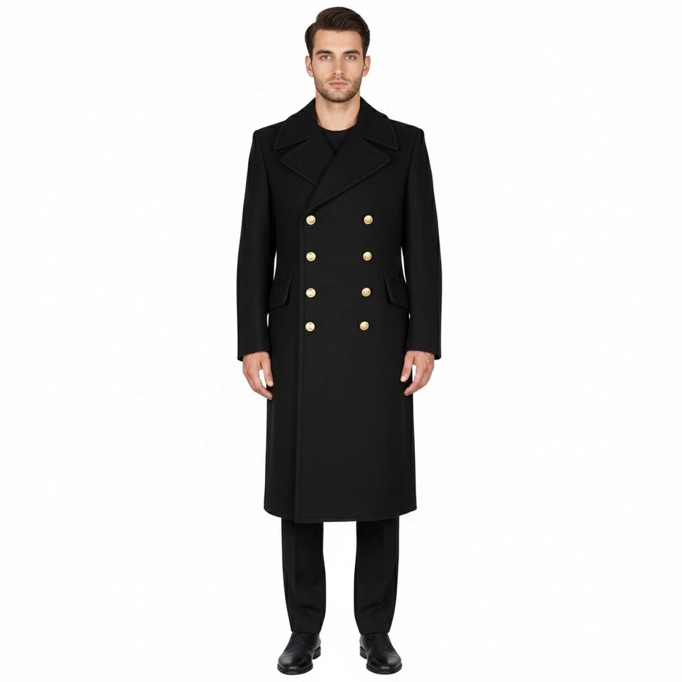 BW Bundeswehr Marinemantel schwarz Gr. 44-56 Wintermantel Offiziersmantel - Bild 1 von 4