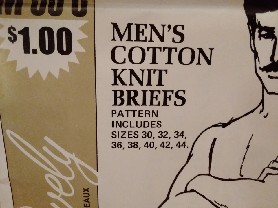 Vintage 1971 NEW Sew Lovely Men's Cotton Knit Briefs Sewing Pattern M 36 C - Image 2 of 4