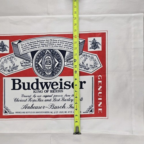 Vtg 1980s-90s BUDWEISER Beer Logo Pillow Case King Of Beers Great Shape READ⬇ - Picture 6 of 8