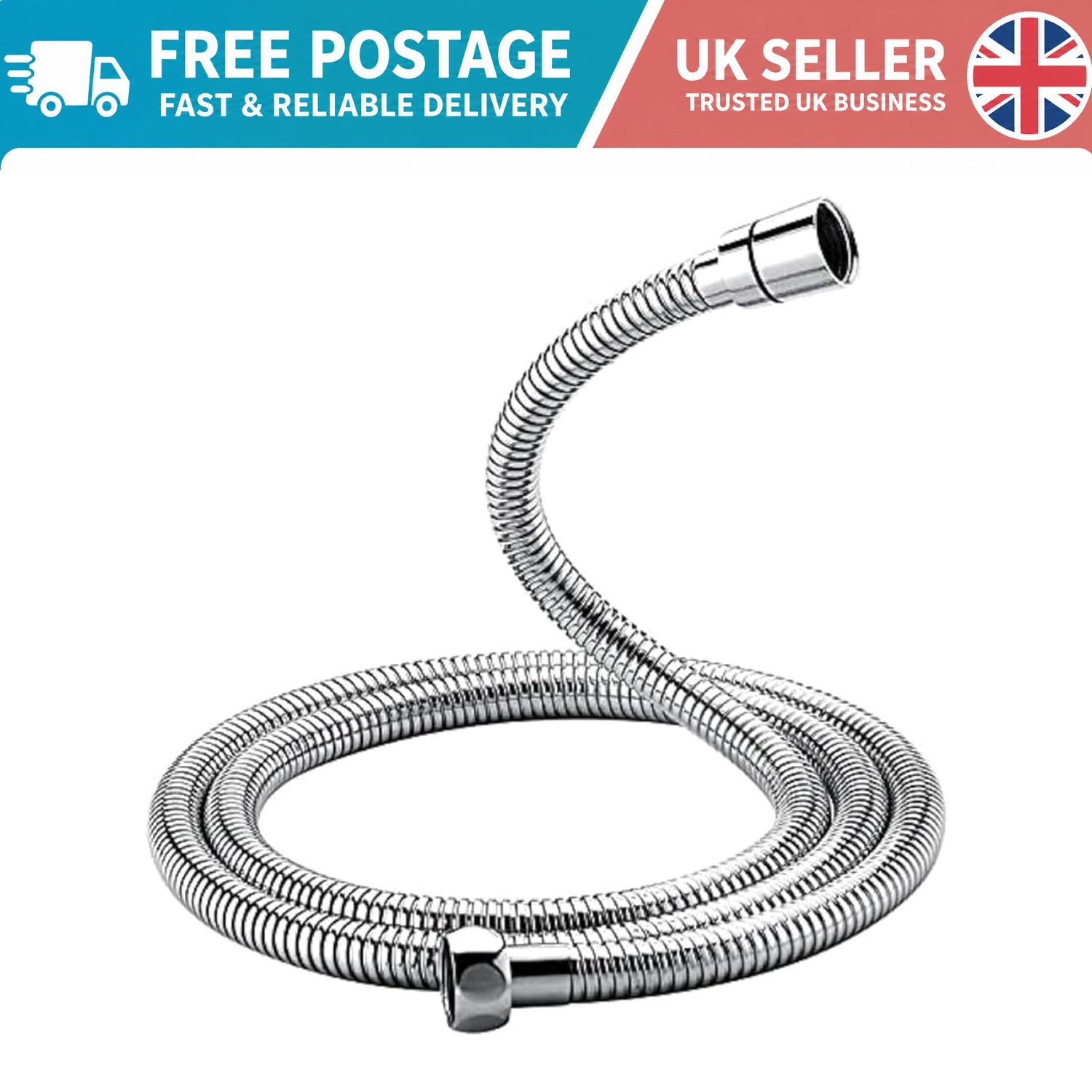 1.5m Stainless Steel Shower Hose – Leakproof, Anti-Kink & Universal Fit
