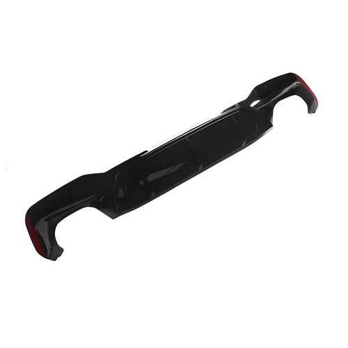 For 17-23 BMW G30 5 Series M Competition Style Gloss Black Rear Bumper Diffuser - Picture 4 of 8