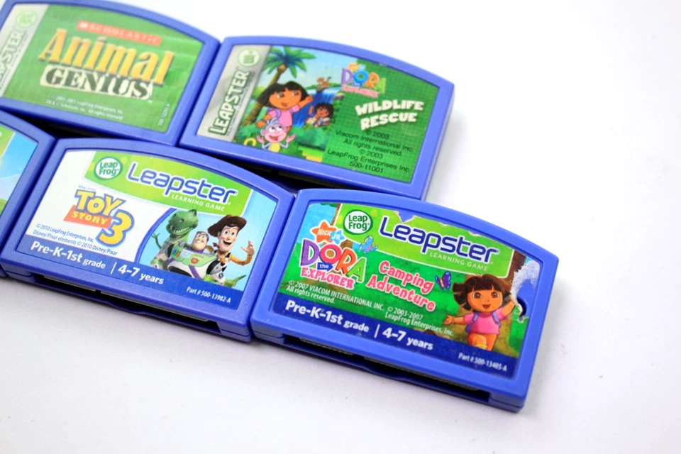 5 Leapster LP Dora - Toy Story 3 - Disney Fairies - Animal Genius - Working - Image 3 of 4