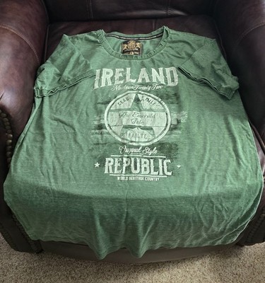 Irish Connexxtion TShirt Green Melange Burnout Short Sleeve Dublin New