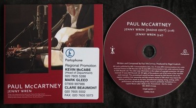 PAUL McCARTNEY - Jenny Wren - 2005 Parlophone PROMO CD Single - Near Mint
