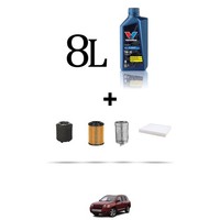 Hoffcar Set Service 4 Filter Und 8L ÖL FüR Jeep Compass 2.2 Kds 100Kw Von 2011