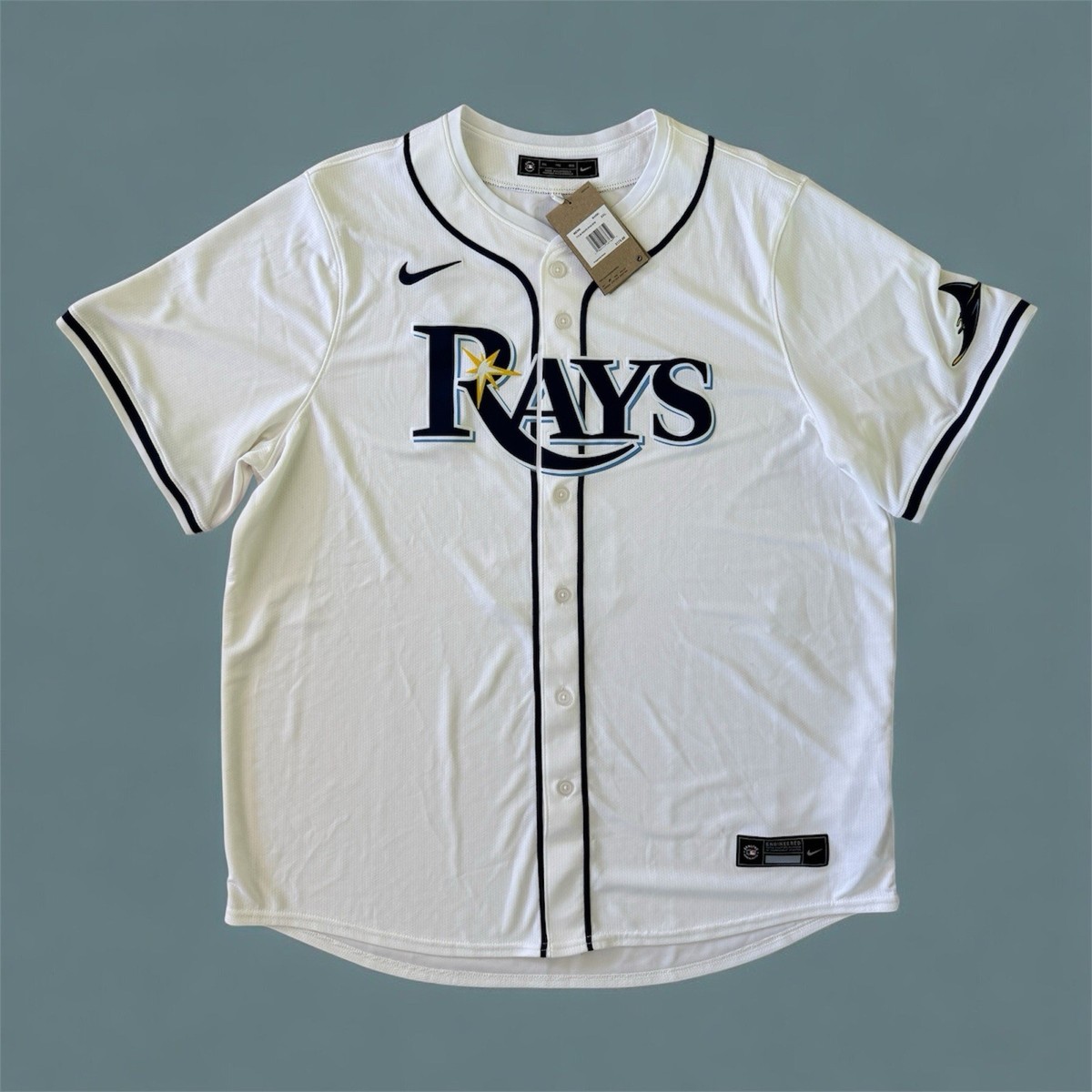 【未使用タグ付】NIKE Tampa Bay Rays ユニフォーム NEW Nike Authentic Tampa Bay Rays Yandy Diaz #2 White Home Jersey