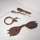 Vintage Marx Johnny West Action Figure Accessories Rifles Saddle Bags Scabbard