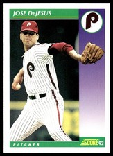 Jose DeJesus 1992 Score #380 Phillies MLB READ FREE SHIPPING AutographDen