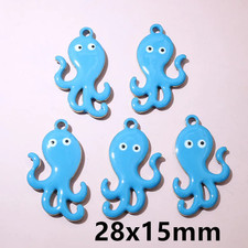 10Pcs Stainless Steel Enamel Stripe Fish Charms Pendant 40X8/40X14Mm DIY Jewelry