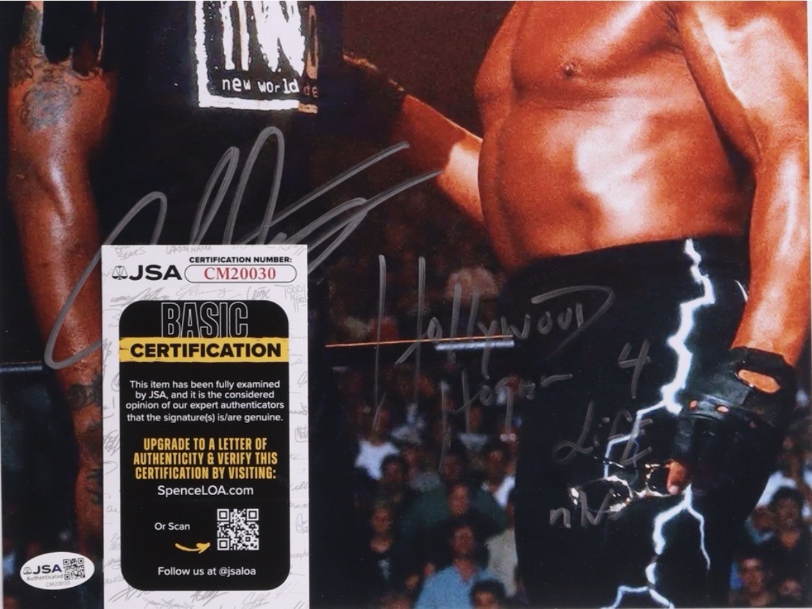 Dennis Rodman & Hulk Hogan Signed 11x14 Photo Inscribed 