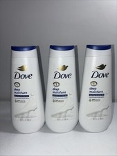 3 Dove Deep Moisture Nourishing Body Wash 11fl Oz Each / New