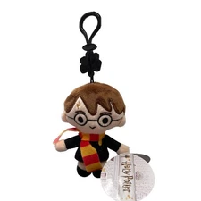 Harry Potter Plush Keychain - HARRY (Black Coat) (3 inch - Plastic Key Clip) New