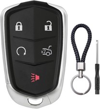 5 Button Key Fob Case Fits Cadillac Xts Xt5 Xt6 Ats Cts Srx 2014-2023