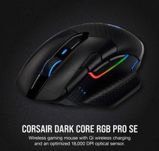 Corsair New Corsair Dark Core RGB Pro SE, Wireless FPS/MOBA Gaming Mouse, Black 2