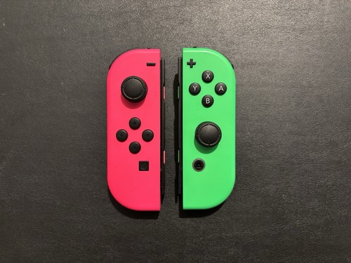 Nintendo Switch Joy-Con Neon Green (L) Neon Pink Joy-Con (R) Controller OEM - Picture 2 of 21