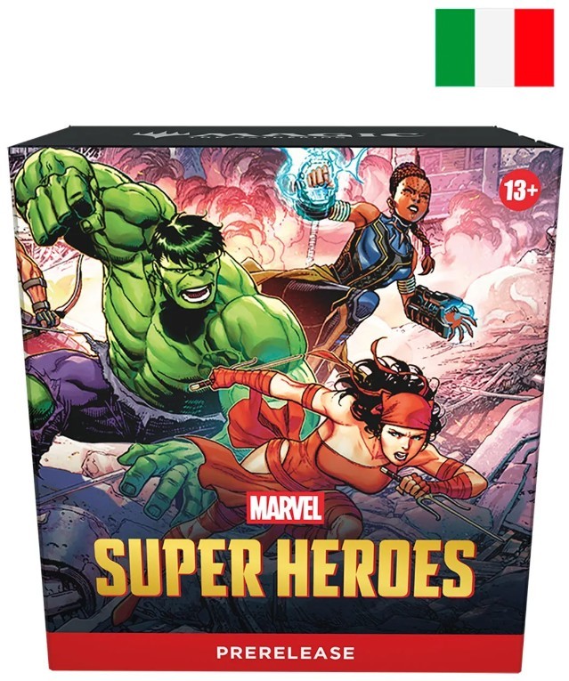 Magic Marvel Super Heroes Prerelease Pack Box Sealed ITA 6 Bustine Packs Mtg