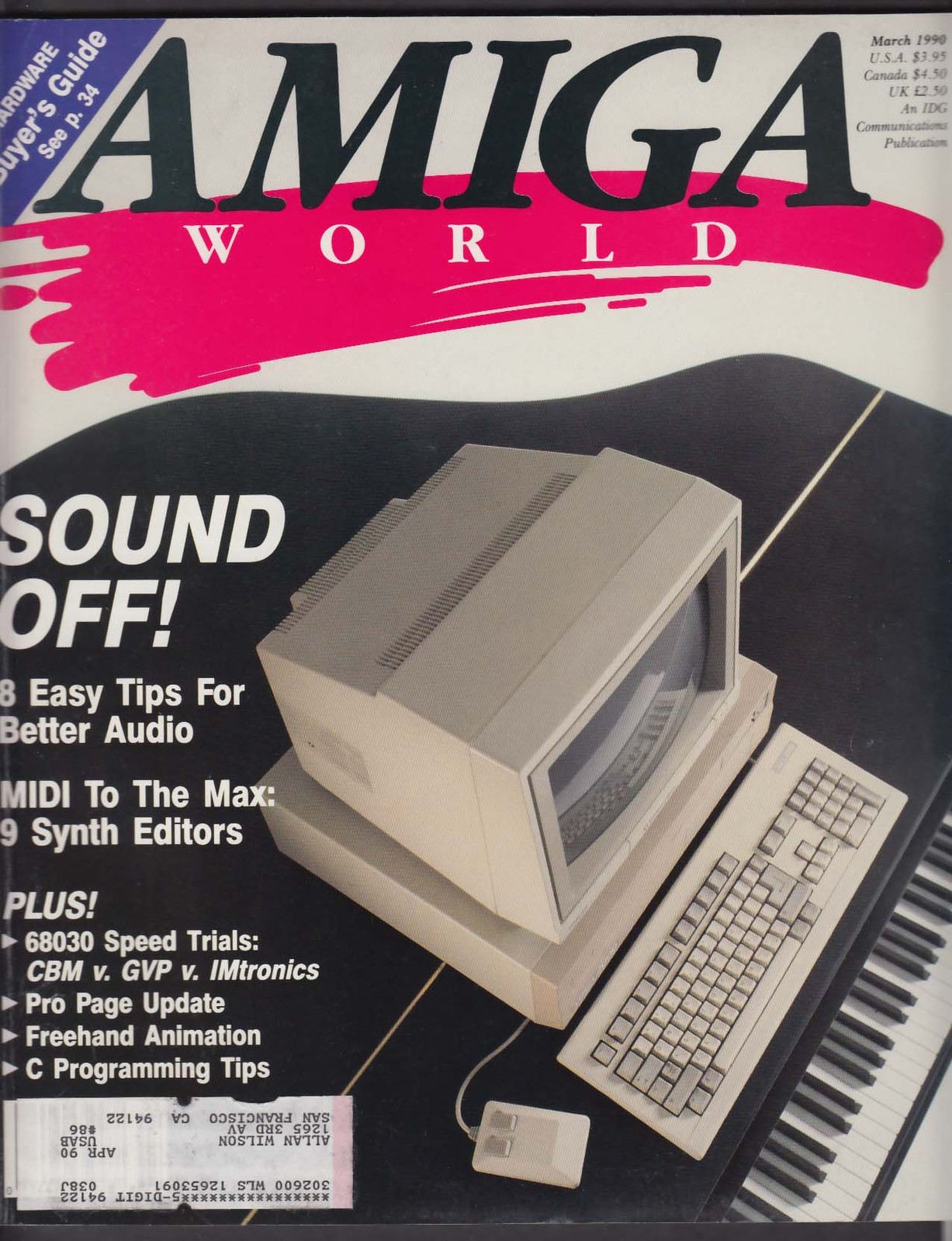 AMIGA WORLD MIDI Synth Editors 68030 Accelerator Boards Melvin Sparks 3 1990