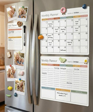 Beautiful Magnetic Dry Erase Calendar Set of 3 - Whiteboard with Marker