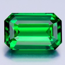    2.52ct IF Emerald Cut Natural Vivid Green Tsavorite Garnet - Rare Beauty Gem